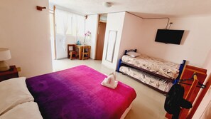 Family Room, Multiple Beds, Non Smoking | Blackout drapes, iron/ironing board, free WiFi - HOSTAL DEL ELEFANTE  (Tepoztlán)