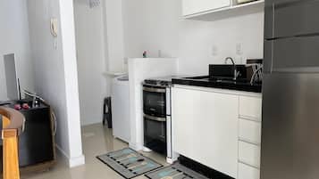 Fridge, microwave, oven, toaster