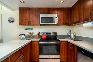 Fridge, microwave, oven, dishwasher - NEW! CreekSide #3 (3-Bedroom Home) - Pets Allowed by Bear Valley Vacation Rentals (Bear Valley)