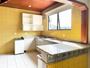 Fridge, microwave, oven, toaster