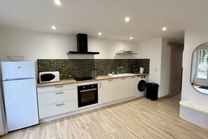 Microwave, oven, stovetop, dishwasher