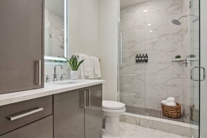 Hair dryer, towels