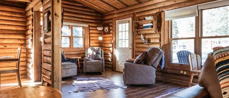 Télévision, cheminée, baby-foot, livres