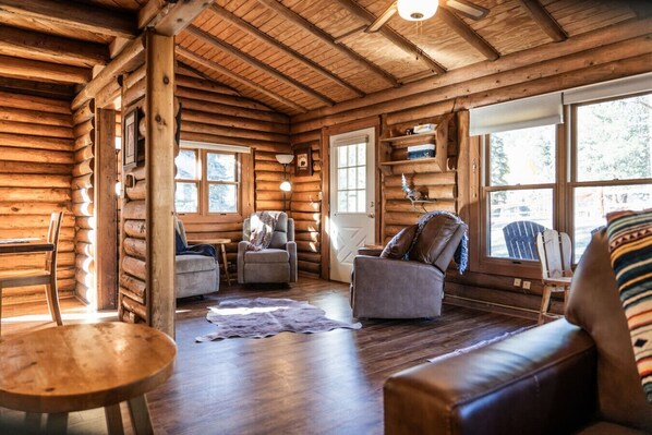 Fernseher, Kamin, Tischfußball, Bücher