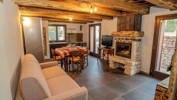 House, Fireplace, Mountain View | Living area