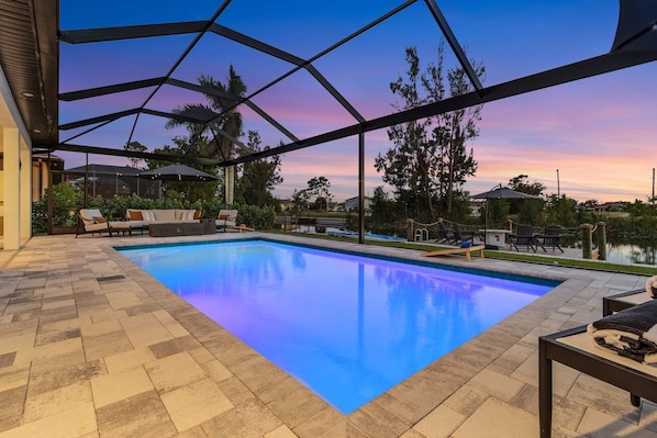 A heated pool