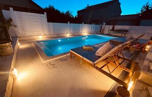 A heated pool
