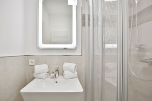 Shower, hair dryer