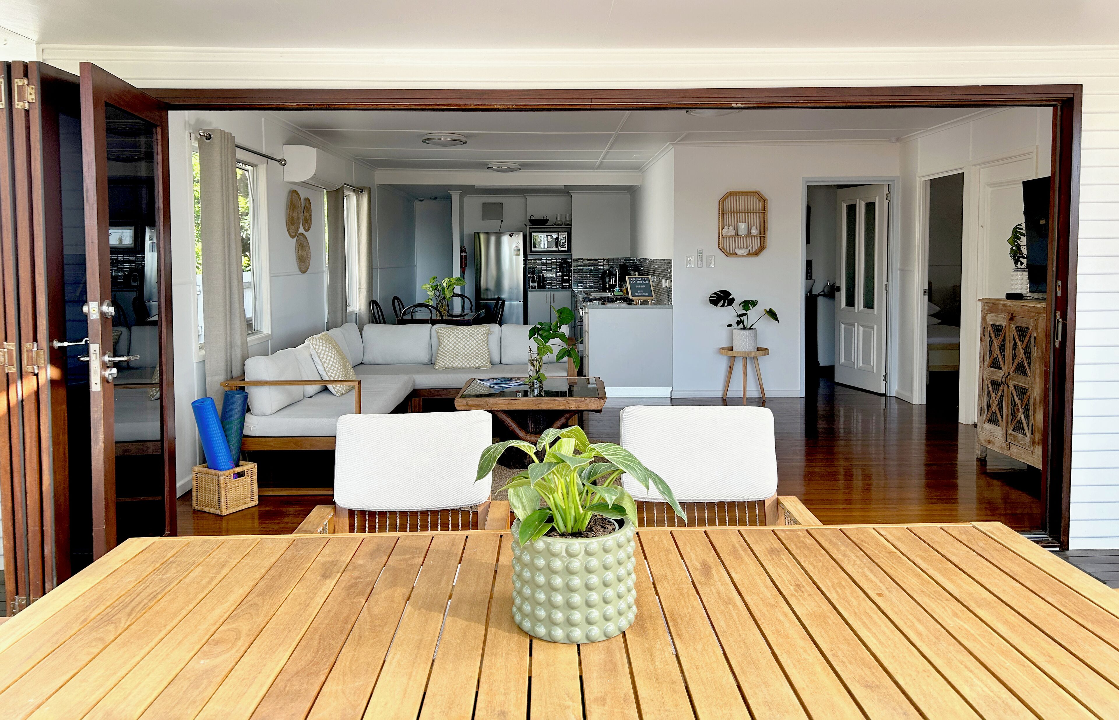 Luxury Villa, 3 Bedrooms, Beach View | Living area | 55-inch Smart TV with digital channels, smart speakers