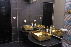 Towels, soap, toilet paper