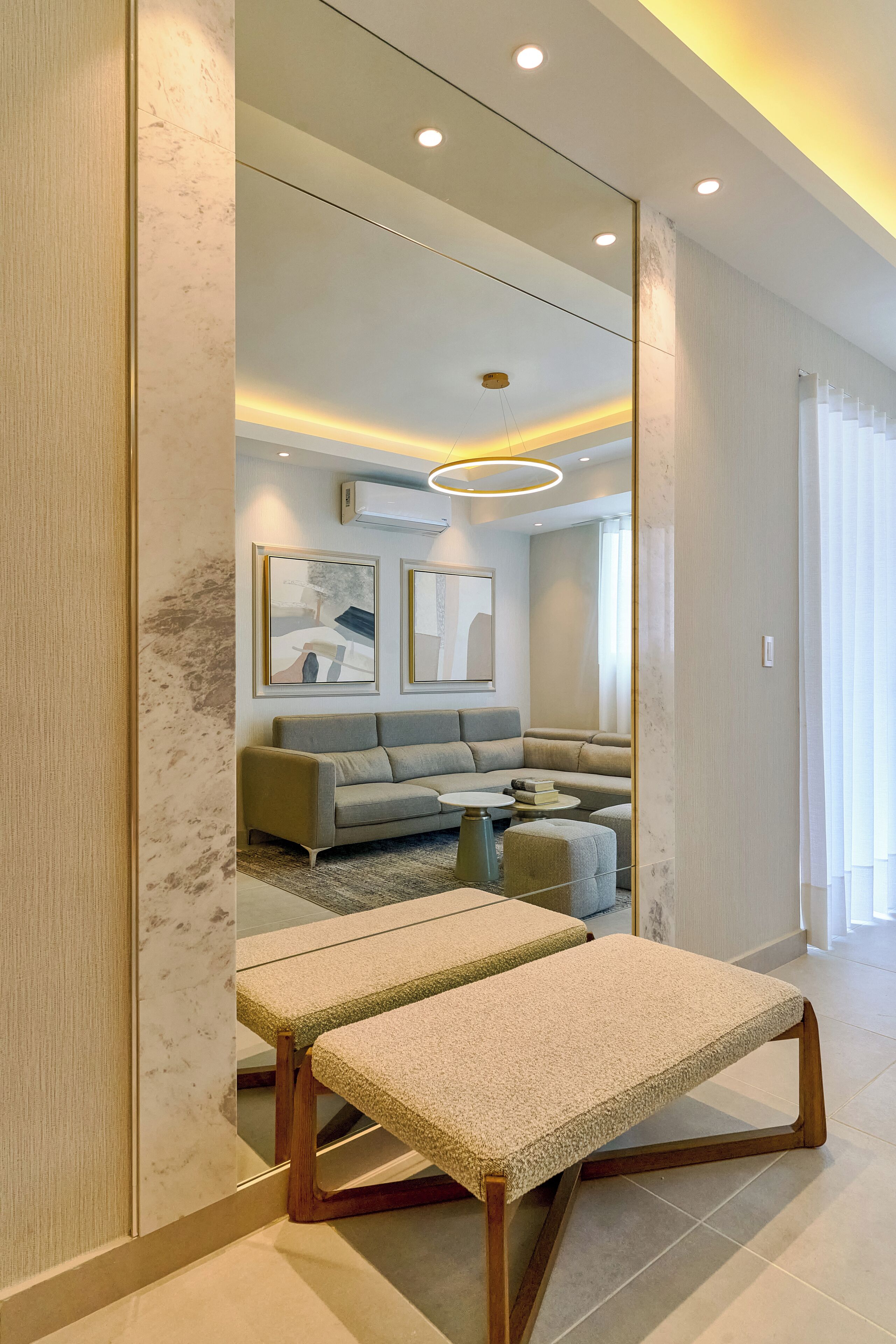 Apartamento Confort, varias camas, baño privado, vistas a la ciudad | Zona de estar