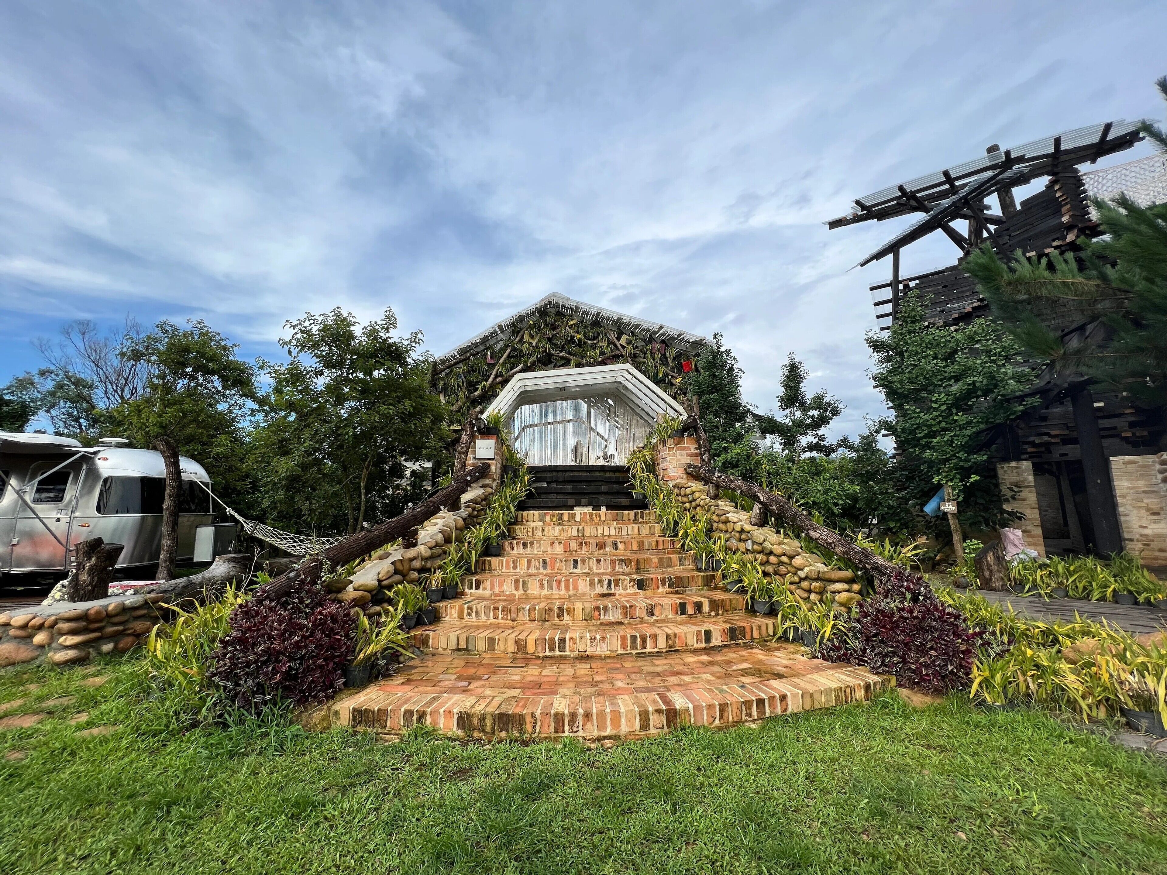 Outdoor wedding area