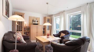 TV, DVD player, stereo