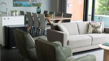 TV, fireplace, table tennis