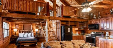 Televisie en een open haard