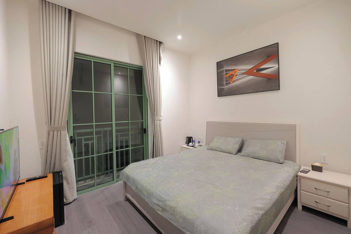 Phòng Superior, ban công | Bộ trải giường bằng vải cotton Ai Cập, bộ đồ giường cao cấp