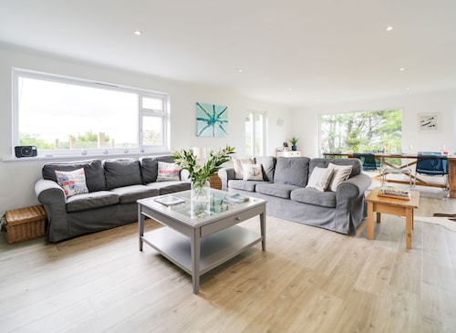 A stunning, upside-down five-bedroom home located in Pendoggett