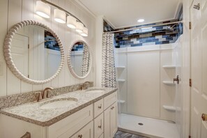 Shower, toilet paper