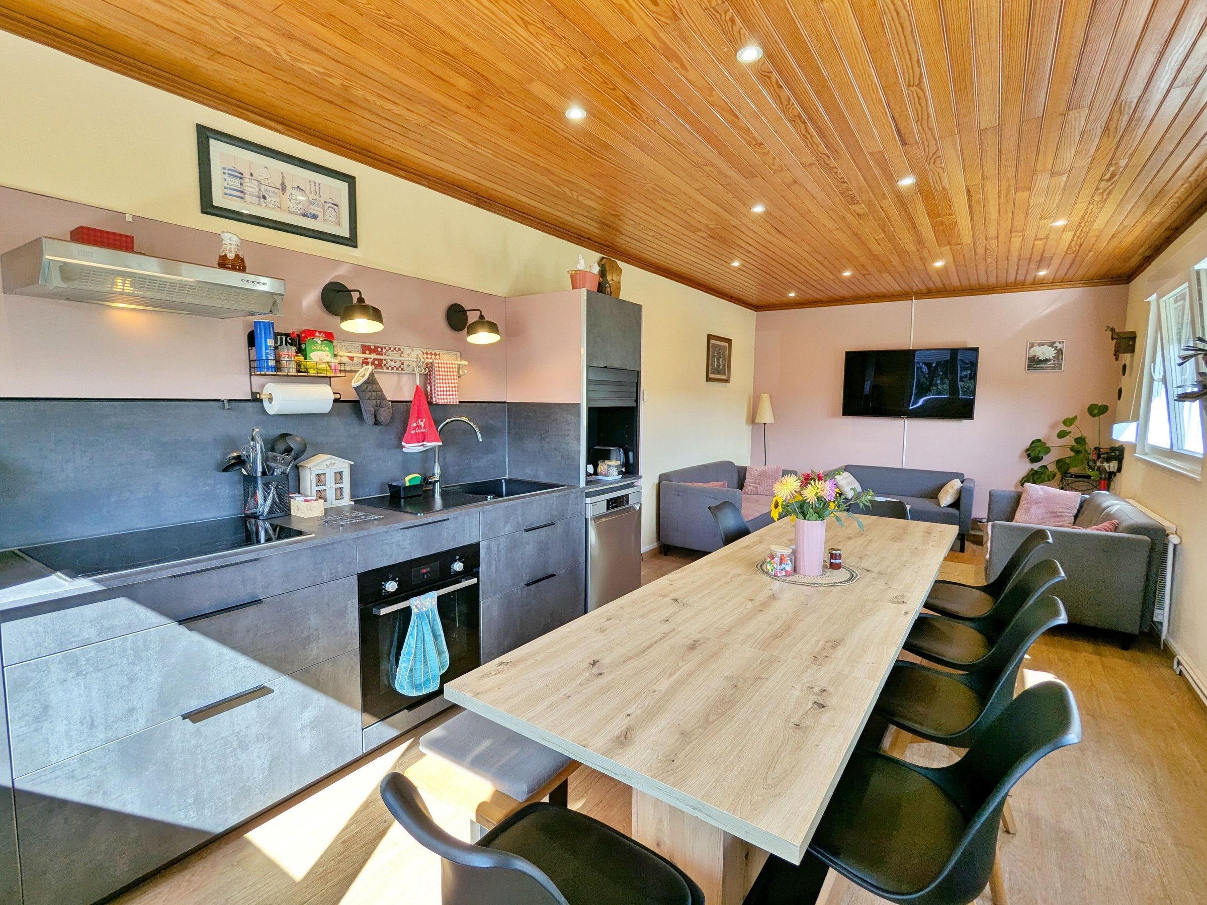 Fridge, microwave, dishwasher, electric kettle