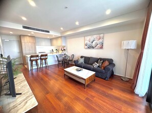 Living area - Water View Two-Bedroom Apartment (Hurstville)