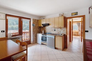 Fridge, oven, stovetop, dishwasher