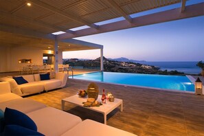 Pool - Luxury Villa Oceania Lindos with Private Infinity Pool and Seaview  (Lindos, Rhodes)