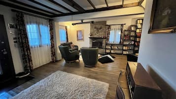 Family Villa, Private Pool, Mountain View | Living area | Flat-screen TV