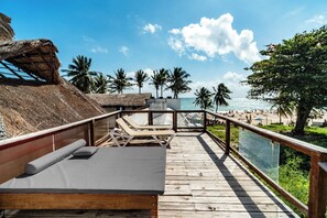 Deluxe Condo, Multiple Bedrooms, Kitchen, Partial Ocean View | Terrace/patio