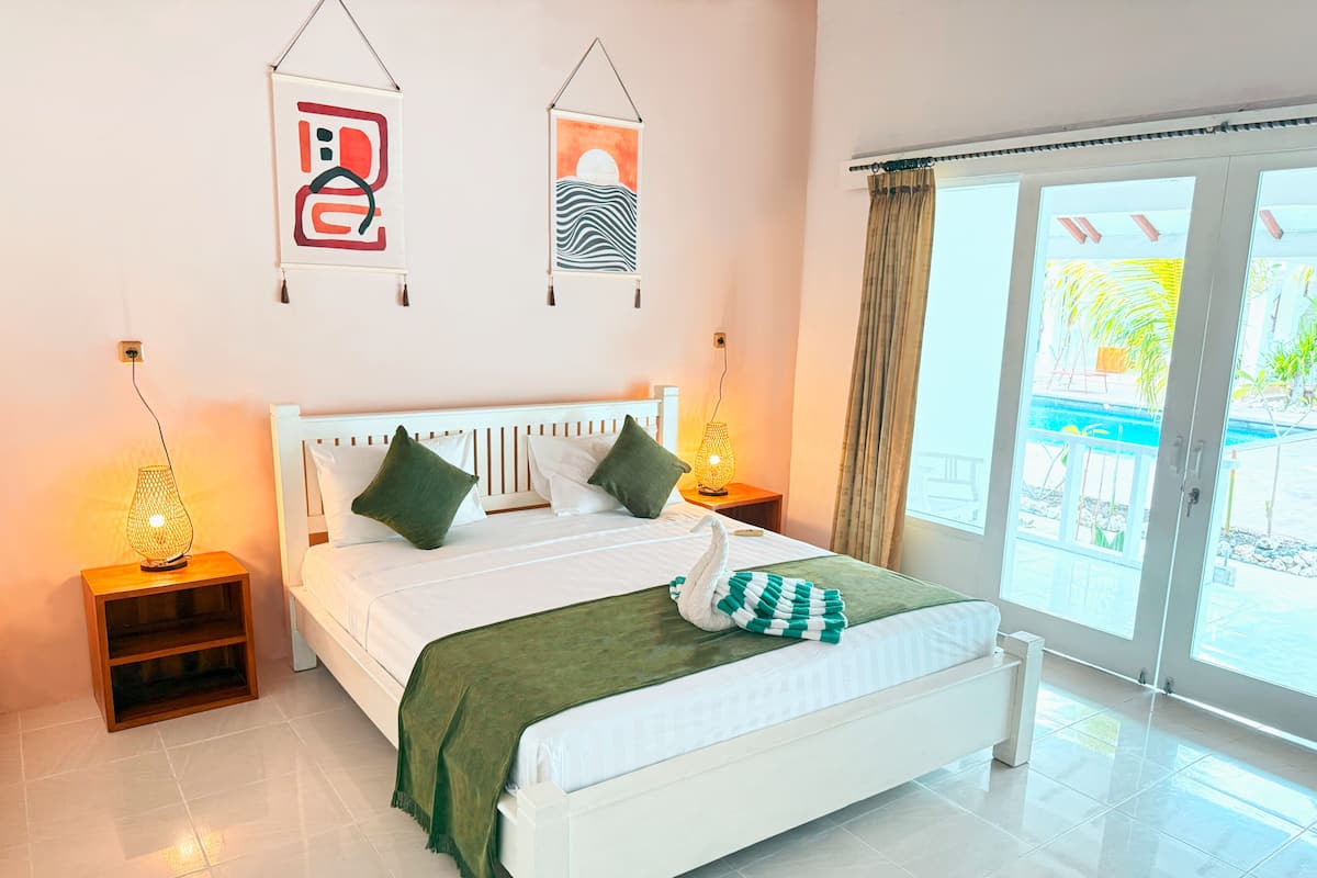 Classic Double Room, Pool View | Laptop workspace, free WiFi