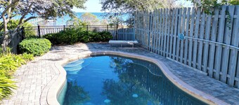 Grey Havens - Stunning Bayfront 5/4 home sleeps 14 with pool, hot tub & dock!