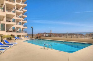 Outdoor pool - Tidemaster 703- Oceanfront 1BR/1BA in Ocean Drive (North Myrtle Beach)