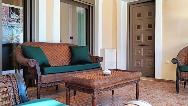 Family Apartment, Terrace, Courtyard View | Premium bedding, Tempur-Pedic beds, blackout drapes, iron/ironing board - A & A Apartments (Skiathos)