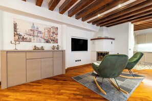 Apartment, Lagoon View | Living area | 35-inch TV with digital channels