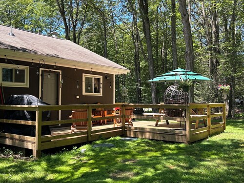 Cozy Pine Cabin in the heart of the Poconos. 