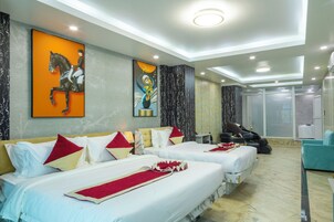 In-room safe, desk, laptop workspace, iron/ironing board