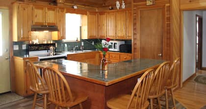 Cabin in the country near Elba, Alabama with pond.