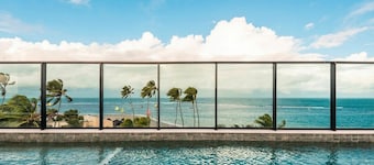 On the sand with private heated pool