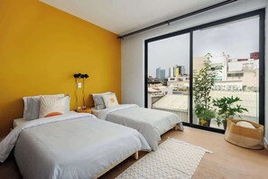 2 bedrooms, iron/ironing board, travel crib, WiFi