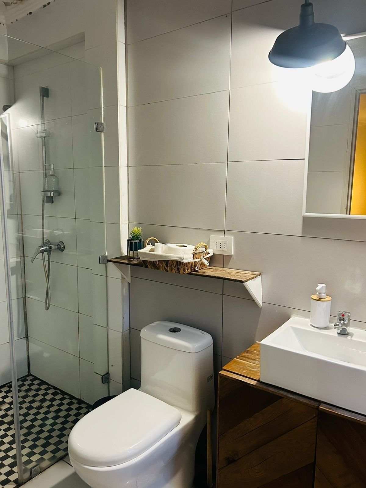 Serviettes fournies, savon, papier toilette