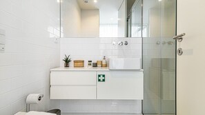 Hair dryer, towels