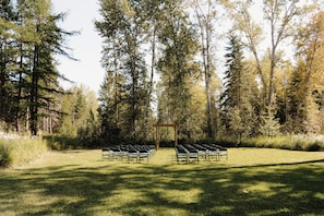 Outdoor wedding area
