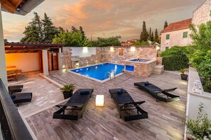 A heated pool