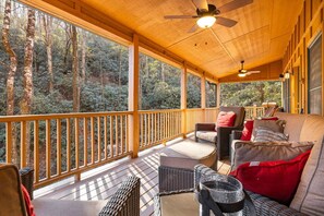 Terrace/patio - Peaceful Nature Retreat on 66 Acres | Pond, Trails (Brevard)