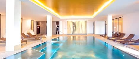 Indoor pool, a heated pool