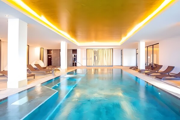 Indoor pool, a heated pool