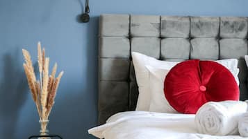 2 makuuhuonetta, silitysrauta/-lauta, ilmainen Wi-Fi, vuodevaatteet