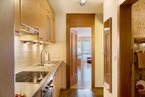 Fridge, oven, stovetop, dishwasher