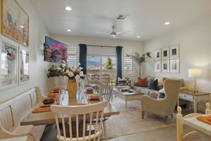 TV, fireplace, video games