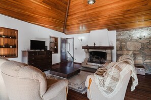 TV, fireplace, table tennis