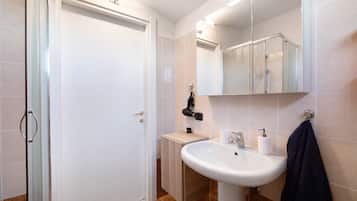 Dusche, Haartrockner, HandtĂŒcher